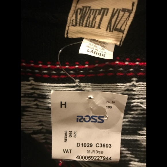 NWT SWEET KIZZ washable DRESS Sz L - Picture 2 of 2